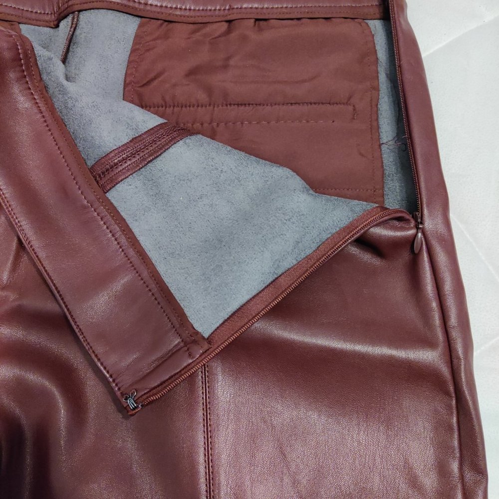 Ann Taylor Faux Leather Ankle Pants - Picture 3 of 6